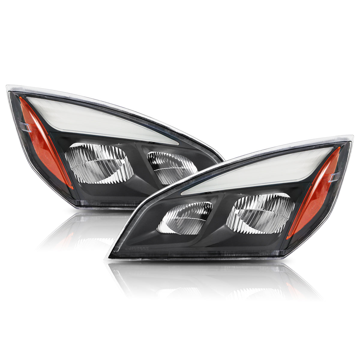 | 2018-2024 FREIGHTLINER CASCADIA LT HEADLAMP ASSY BLACK WITH OPTICAL LENS | FTL2502120|