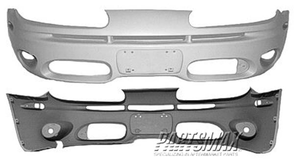 1000 | 2001-2003 OLDSMOBILE AURORA Front bumper cover prime | GM1000612|12483079