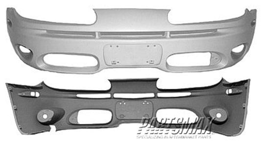 1000 | 2001-2003 OLDSMOBILE AURORA Front bumper cover prime | GM1000612|12483079