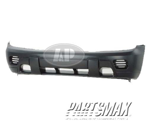 1000 | 2002-2009 CHEVROLET TRAILBLAZER Front bumper cover w/o fog lamps; prime | GM1000640|88937008