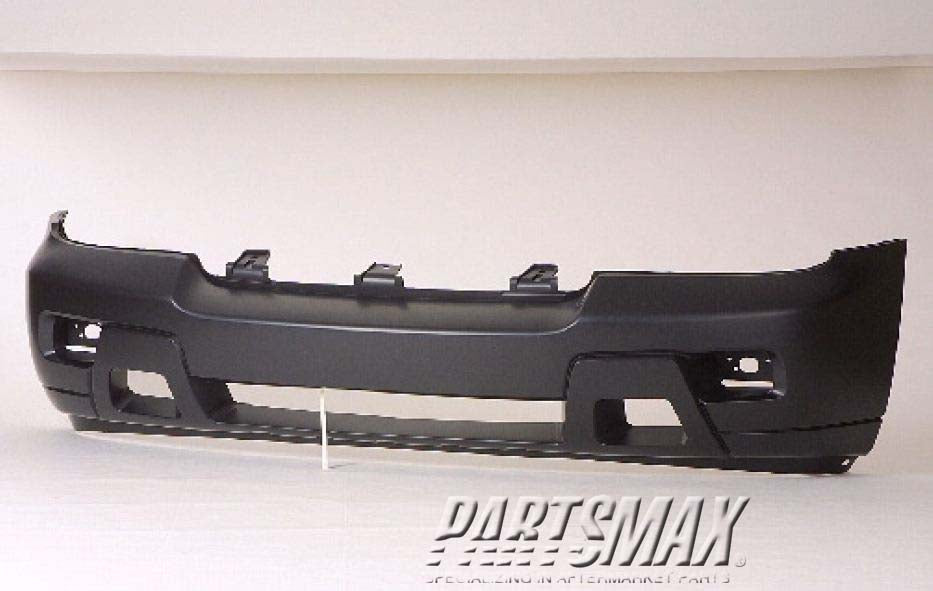 1000 | 2006-2009 CHEVROLET TRAILBLAZER Front bumper cover LT; w/fog lamps; prime | GM1000815|19120983