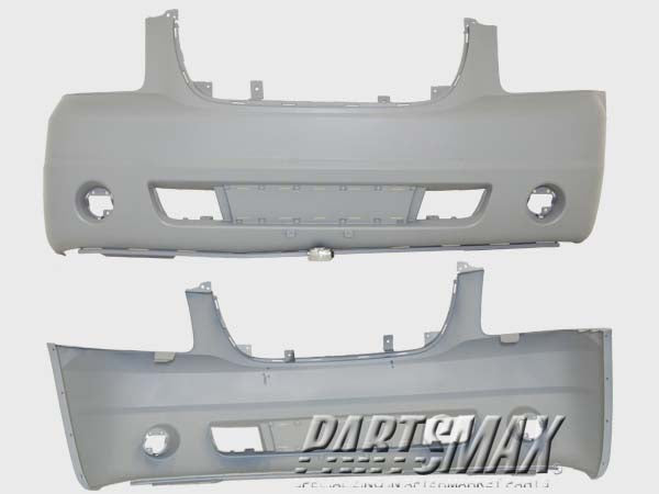 1000 | 2008-2013 GMC YUKON Front bumper cover HYBRID; prime | GM1000818|25890766