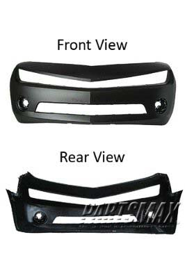 1000 | 2010-2013 CHEVROLET CAMARO Front bumper cover LS|LT; prime | GM1000906|92236548