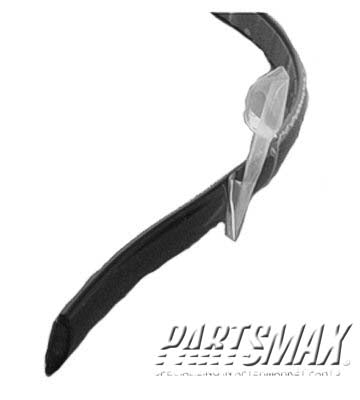 1057 | 1992-1995 PONTIAC BONNEVILLE Front bumper impact strip SE; black | GM1057322|25619221