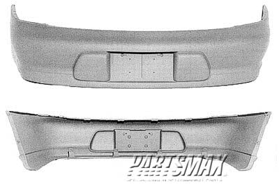 1100 | 1995-1999 CHEVROLET CAVALIER Rear bumper cover w/Z24; prime | GM1100509|22597558