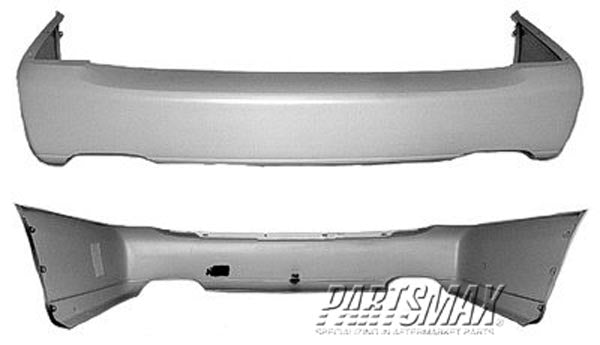 1100 | 2000-2005 CADILLAC DEVILLE Rear bumper cover base Luxury; w/o proximity sensor; w/body color VD9; prime | GM1100602|19151271
