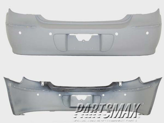 1100 | 2005-2009 BUICK ALLURE Rear bumper cover CXL|CXS; w/Chrome Pkg; w/Object Sensor; prime | GM1100707|19120177