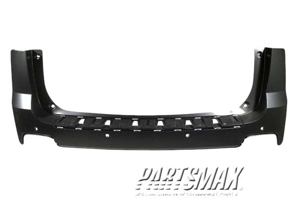 1100 | 2010-2015 GMC TERRAIN Rear bumper cover w/Object Sensor; prime | GM1100863|23196406