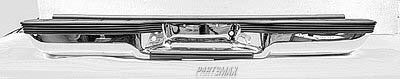 1103 | 1988-2000 CHEVROLET K2500 Rear bumper assembly C/K; includes pads/brackets/hardware/lic. lamp; Fleetside; bright | GM1101109|GM1101109