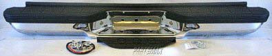 1102 | 1992-1999 CHEVROLET K2500 SUBURBAN Rear bumper face bar bright; includes lamps/brackets/pad; factory installed | GM1102294|12343222