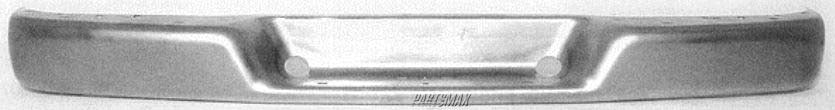 1102 | 1996-2021 CHEVROLET EXPRESS 3500 Rear bumper face bar late design; base model/LS; bright | GM1102397|84376069