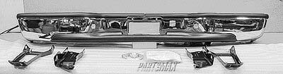 1103 | 2007-2007 CHEVROLET SILVERADO 3500 CLASSIC Rear bumper assembly Fleetside; step bumper; bright; w/brackets/pads/lamps; see notes | GM1103129|12473000-PFM