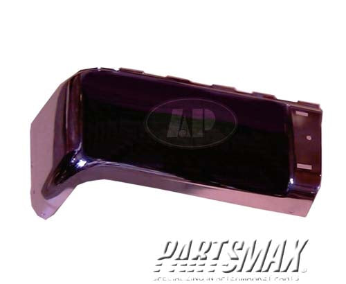 1104 | 2007-2014 CHEVROLET SILVERADO 1500 LT Rear bumper extension outer Chrome; w/o Rear Object Sensors | GM1104149|15284307