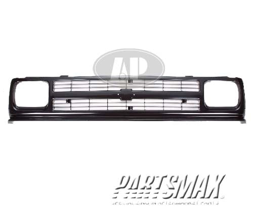 1200 | 1991-1993 CHEVROLET S10 BLAZER Grille assy Sport/LT; gloss black | GM1200222|15678982