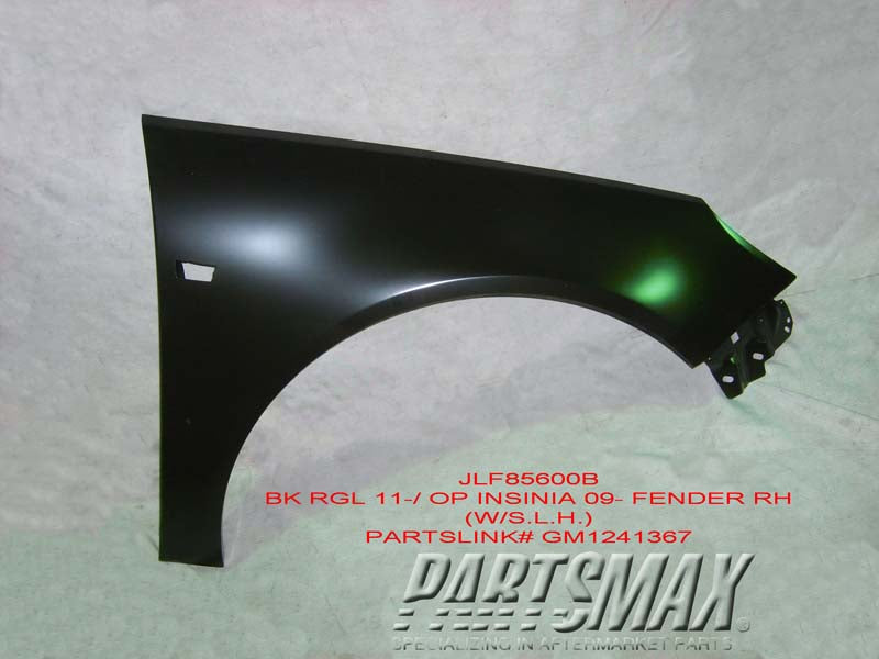 1241 | 2011-2011 BUICK REGAL RT Front fender assy | GM1241367|13277521