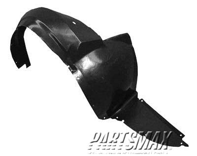 1251 | 2007-2010 PONTIAC G5 RT Front fender splash shield LTZ/SS model; plastic liner | GM1251121|15289944