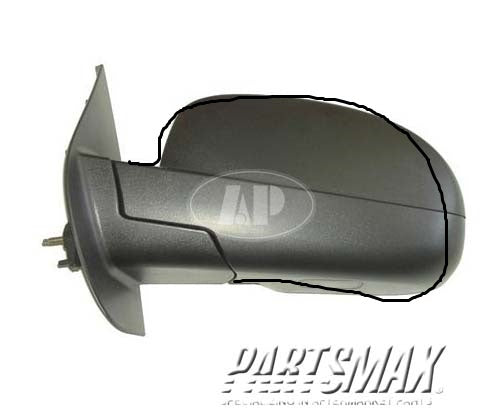 1320 | 2007-2013 CHEVROLET SILVERADO 1500 LT Mirror outside rear view folding type; manual | GM1320332|20843118