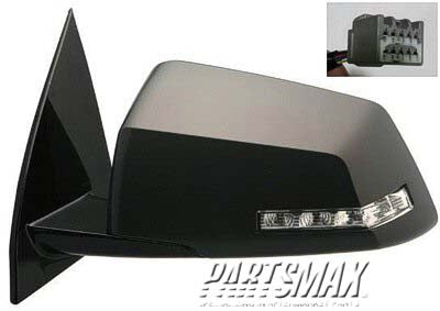 1320 | 2009-2014 CHEVROLET TRAVERSE LT Mirror outside rear view Power; Heated; w/Signal Lamp; Manual Folding; PTM | GM1320383|20879274