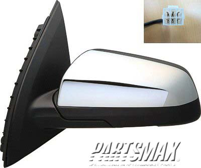 1320 | 2008-2009 PONTIAC G8 LT Mirror outside rear view Power; w/Cover; Chrome; see notes | GM1320413|92194048-PFM