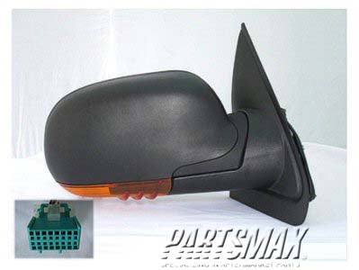 1321 | 2002-2003 GMC ENVOY RT Mirror outside rear view Power; w/Heat; w/Signal Lamp; Man Folding; Envoy | GM1321351|15789789