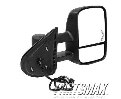 1321 | 2007-2010 GMC SIERRA 2500 HD RT Mirror outside rear view Power; Trailer Tow Type | GM1321354|25838267