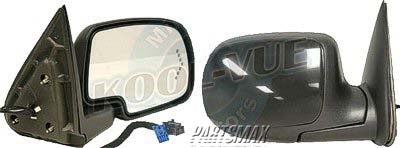 1321 | 2003-2006 CHEVROLET AVALANCHE 1500 RT Mirror outside rear view Power folding; w/Heat; w/Memory; w/Turn Signal | GM1321362|15124828