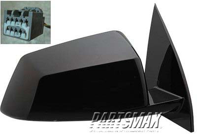 1321 | 2009-2016 GMC ACADIA RT Mirror outside rear view Power; w/o Signal Lamp; Manual Folding; Black | GM1321388|23453776