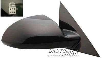 1321 | 2009-2013 CHEVROLET IMPALA RT Mirror outside rear view Power; w/Defogger; Grained Finish; PTM | GM1321392|25947196