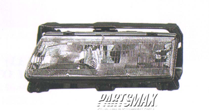 2502 | 1990-1990 PONTIAC GRAND PRIX LT Headlamp assy composite 4dr sedan; STE | GM2502135|16521461