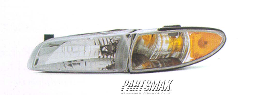 2502 | 1997-2003 PONTIAC GRAND PRIX LT Headlamp assy composite Combination Lamp Assy | GM2502170|19149891
