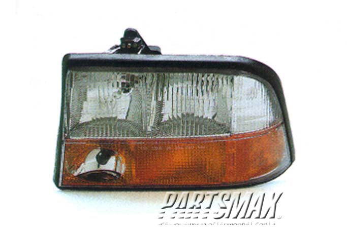 2502 | 1998-2004 GMC SONOMA LT Headlamp assy composite w/fog lamps | GM2502173|16526225