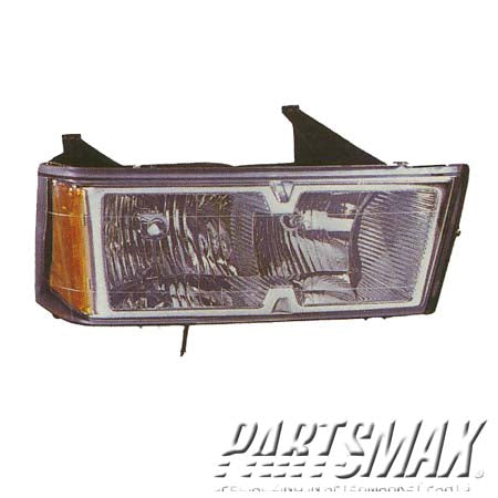 1150 | 2005-2008 CHEVROLET COLORADO LT Headlamp assy composite w/bright bezel; Extreme | GM2502247|19209127