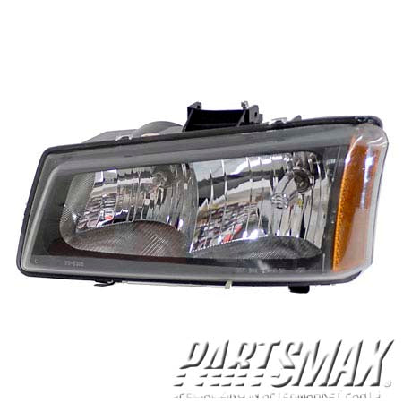 2502 | 2005-2006 CHEVROLET AVALANCHE 1500 LT Headlamp assy composite w/o Body Cladding; Fluted Bezel | GM2502257|10396913