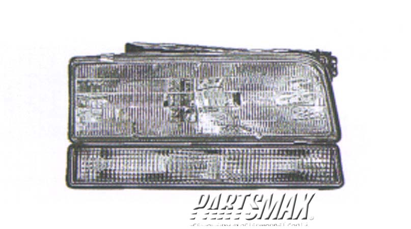 2503 | 1993-1993 BUICK PARK AVENUE RT Headlamp assy composite w/o black edged lens | GM2503129|16523430