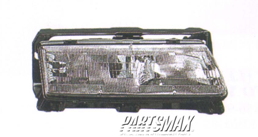 2503 | 1990-1990 PONTIAC GRAND PRIX RT Headlamp assy composite 4dr sedan; STE | GM2503135|16521462