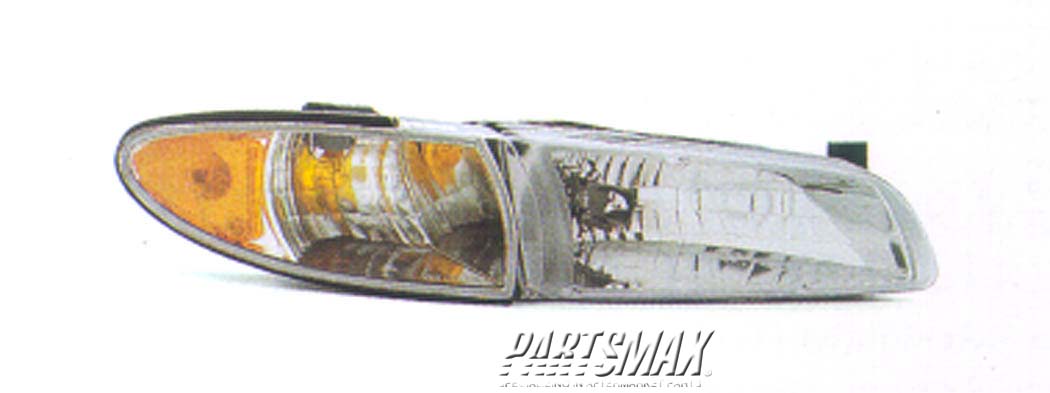 1160 | 1997-2003 PONTIAC GRAND PRIX RT Headlamp assy composite Combination Lamp Assy | GM2503170|19149893