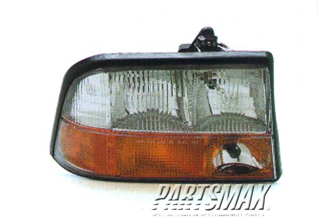 2503 | 1998-2000 GMC JIMMY RT Headlamp assy composite w/o HID; w/Fog Lamps | GM2503173|16526226