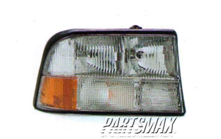 2503 | 1998-2000 GMC JIMMY RT Headlamp assy composite w/o HID; w/o Fog Lamps | GM2503174|16526228