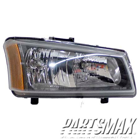2503 | 2003-2004 CHEVROLET SILVERADO 2500 RT Headlamp assy composite 2nd Design; Fluted Bezel | GM2503257|10396912
