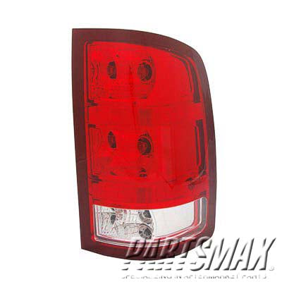 2800 | 2010-2011 GMC SIERRA 1500 LT Taillamp assy SL|SLE|SLT|WT; 2nd Design | GM2800250|20840273