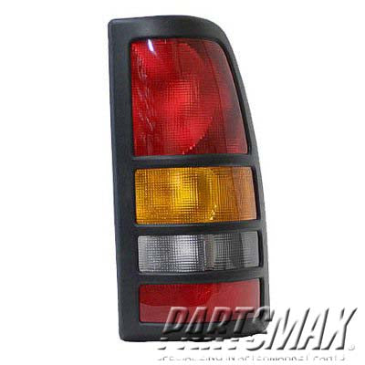 2801 | 2001-2003 GMC SIERRA 3500 RT Taillamp assy w/black bezel | GM2801166|19169020
