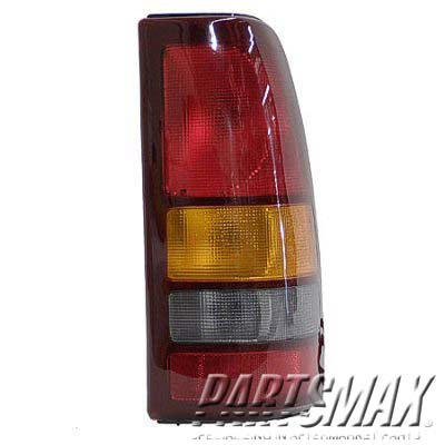 2801 | 1999-2002 GMC SIERRA 1500 RT Taillamp assy Fleetside; late design; sockets differ from early design | GM2801173|15198460