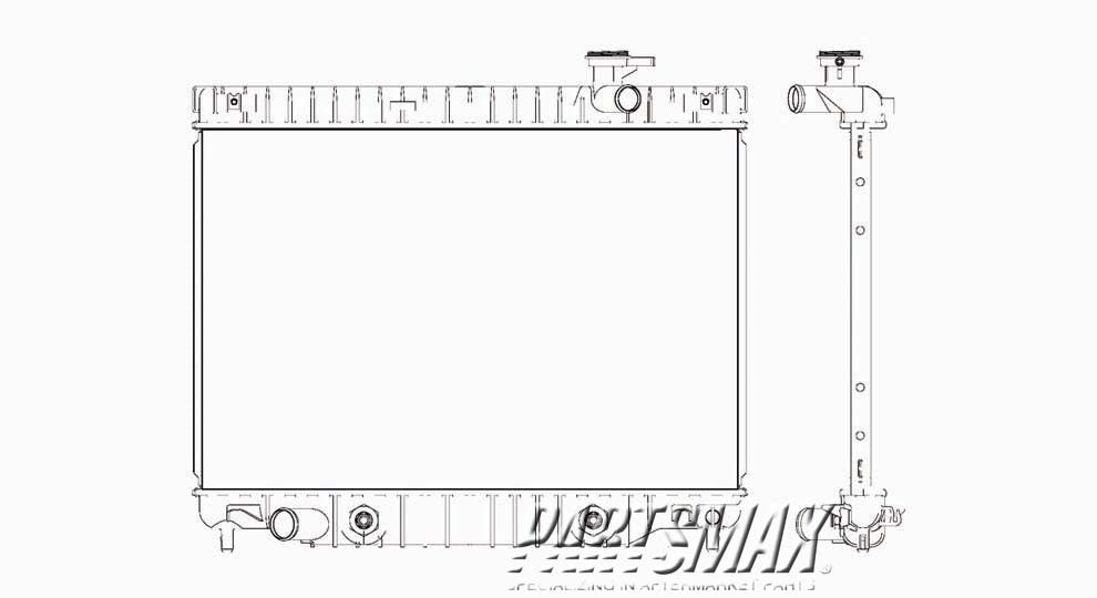 3010 | 2002-2009 GMC ENVOY Radiator assembly 4.2L engine; Envoy | GM3010420|15196385