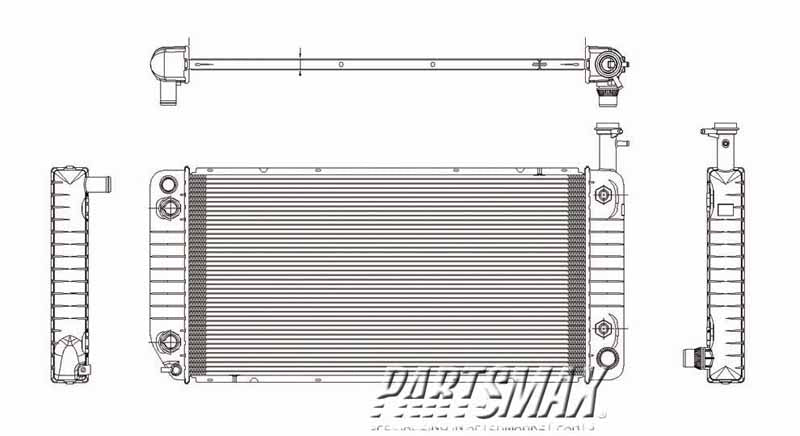 3010 | 2005-2008 CHEVROLET EXPRESS 1500 Radiator assembly 4.8L|6.0L | GM3010502|84494240
