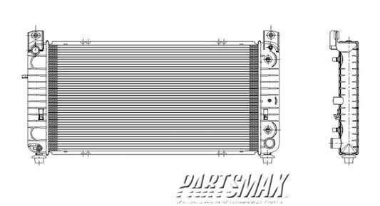 3010 | 2007-2014 CHEVROLET TAHOE Radiator assembly w/o Trans Cooler | GM3010511|19256745