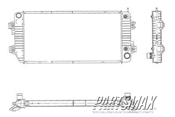 3010 | 2003-2021 CHEVROLET EXPRESS 2500 Radiator assembly w/6.6L diesel engine | GM3010518|22805590