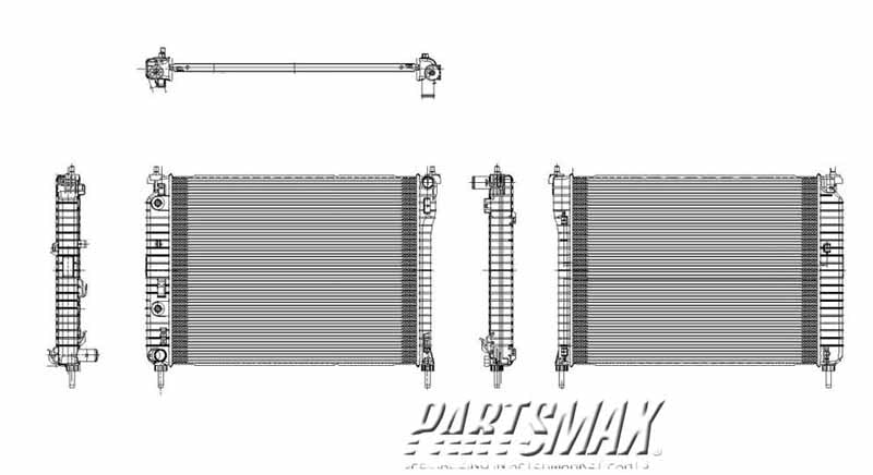 3010 | 2008-2010 SATURN VUE Radiator assembly all | GM3010523|96800739
