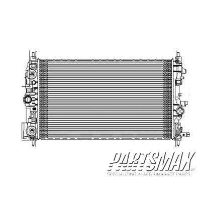 3010 | 2011-2014 CHEVROLET CRUZE Radiator assembly 1.4L; A/T | GM3010541|13311079
