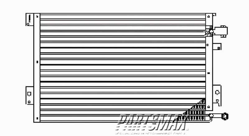 3030 | 1993-1997 PONTIAC FIREBIRD Air conditioning condenser all | GM3030135|52460894