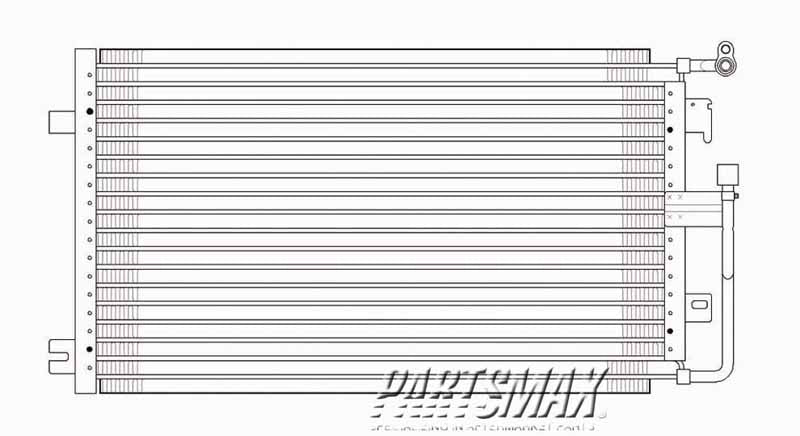 3030 | 1995-2005 PONTIAC SUNFIRE Air conditioning condenser all | GM3030137|52494197